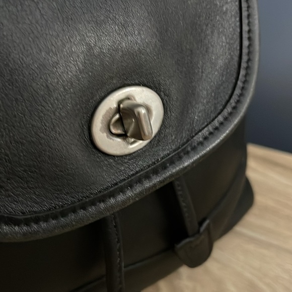 Vintage Coach Black Leather Mini Backpack 9960 - Picture 4 of 14
